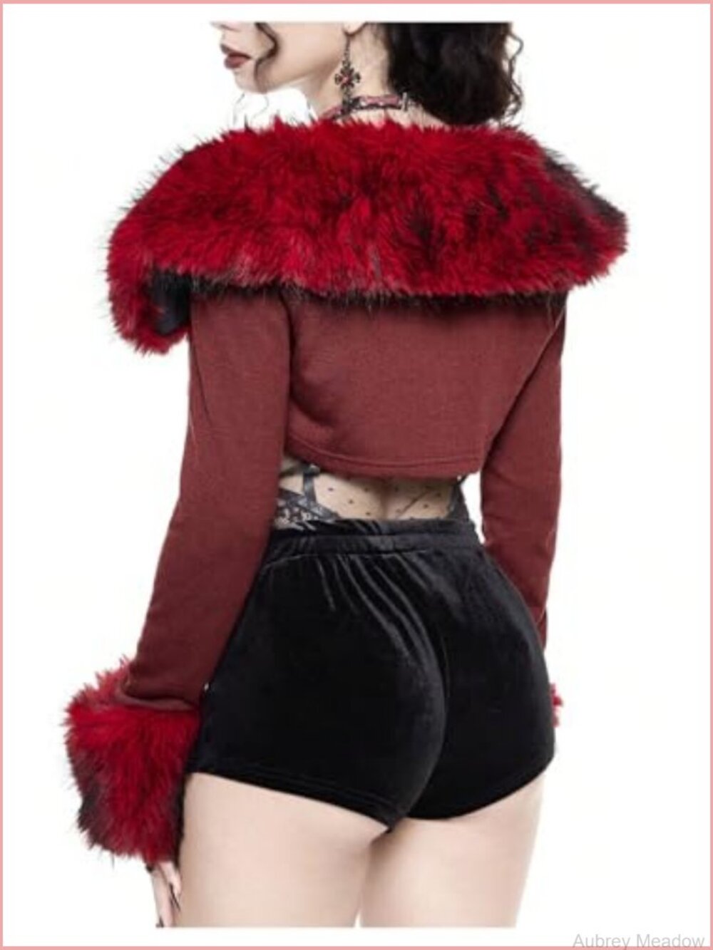 Fuzzy Shrug Cardigan Sweater Long Sleeve Open Front Knit Cropped Outerwear XS - Picture 2 of 6